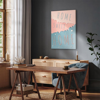 Leinwandbild - Inscriptions: Home Sweet Home (1 Part) Vertical
