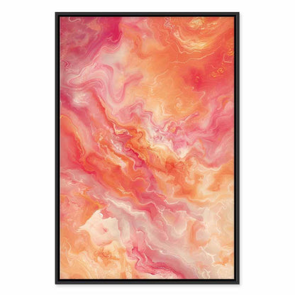 Leinwandbild - Fiery Colors - Dynamic Shapes in Colors of Fire and Pink