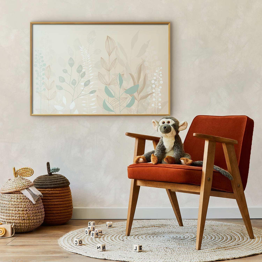 Poster - Pastel-Beige Meadow Artgeist