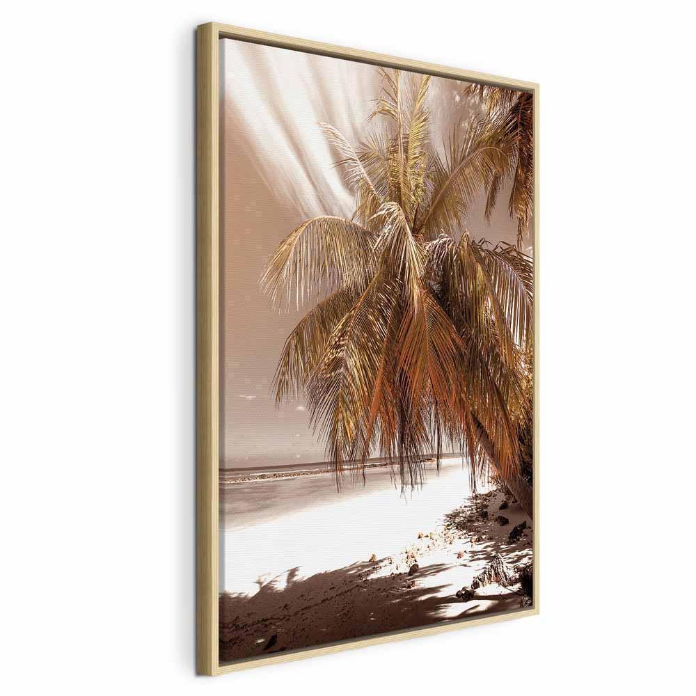 Leinwandbild - Palm Shadow (1 Part) Vertical