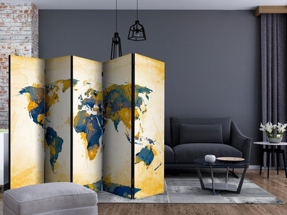 Paravent - Map of the World - Sun and sky II Artgeist