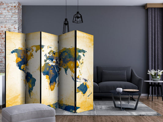 Paravent - Map of the World - Sun and sky II Artgeist