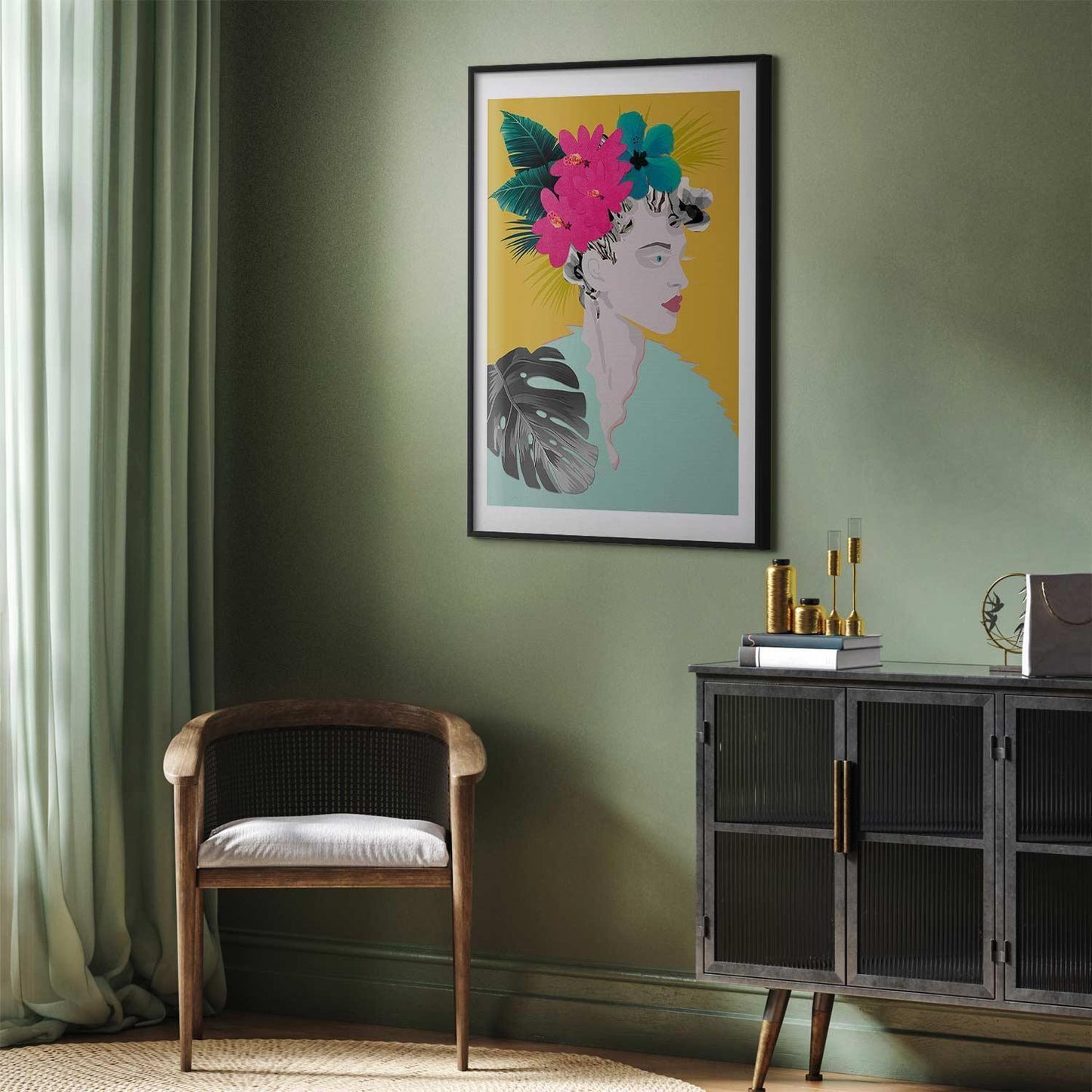 Poster - Flowers in the Hair