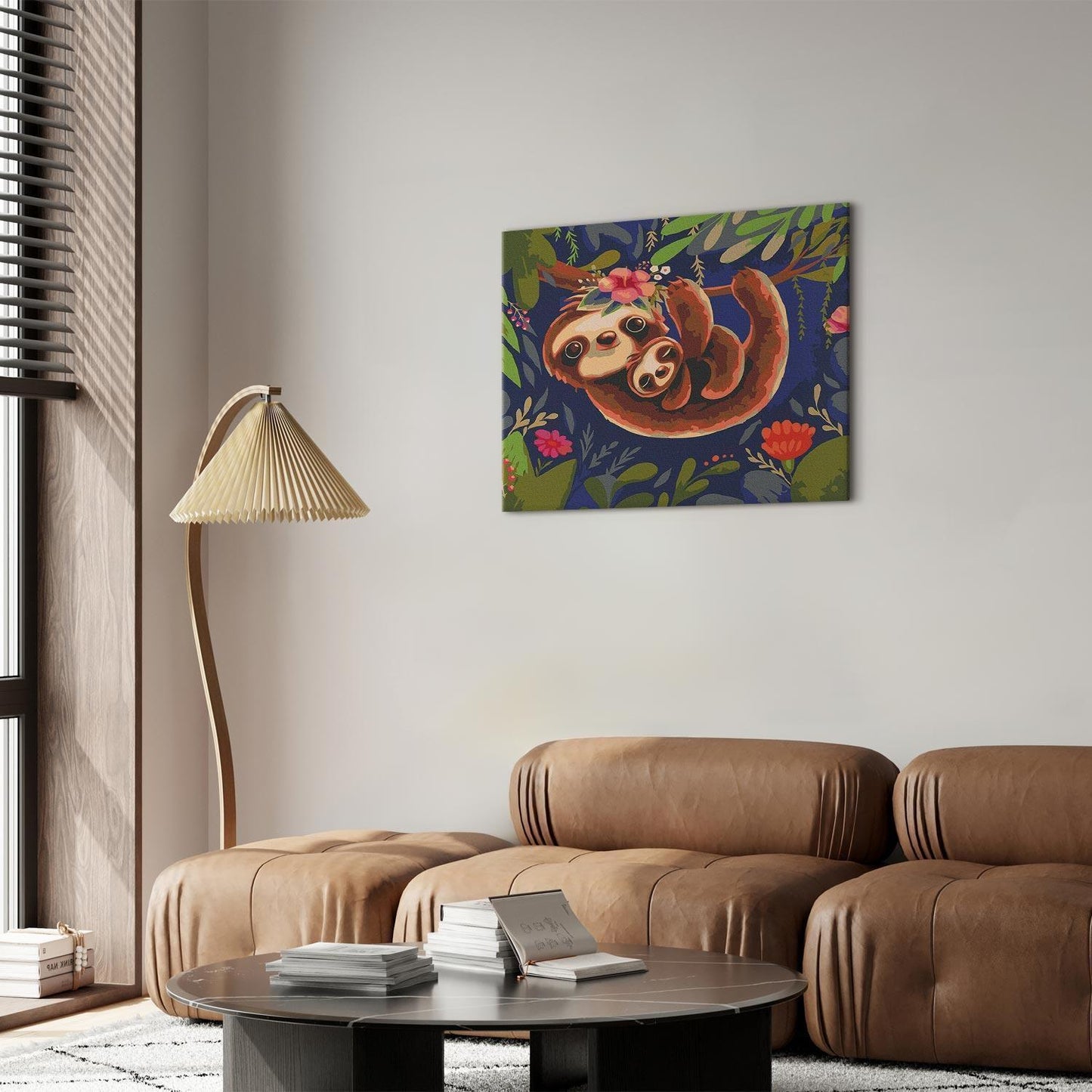 Malen nach Zahlen - Friendly Sloths