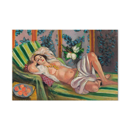 Leinwandbild - Henri Matisse – Reclining Odalisque with Magnolias