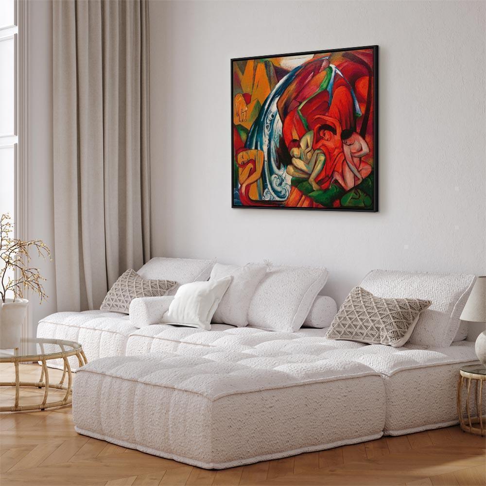 Leinwandbild - Franz Marc – The waterfall (Women under a waterfall)