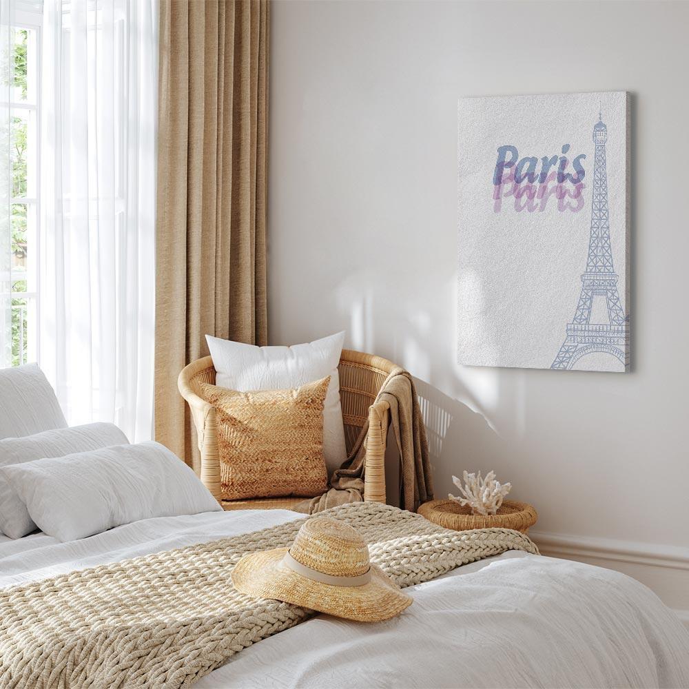 Leinwandbild - Paris in Watercolours (1 Part) Vertical