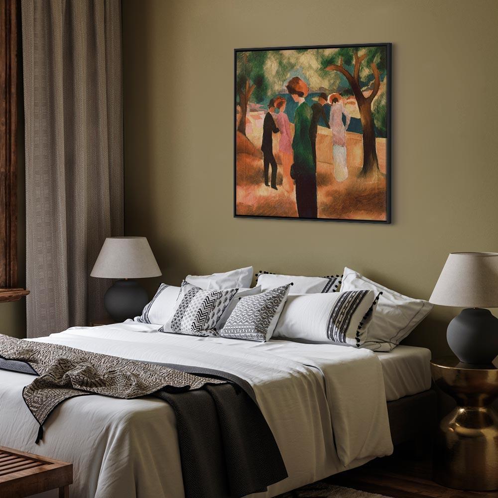 Leinwandbild - August Macke – Lady in Green Jacket