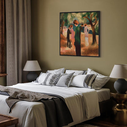 Leinwandbild - August Macke – Lady in Green Jacket