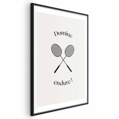 Poster - Summer Games - Badminton Rackets on a White Background