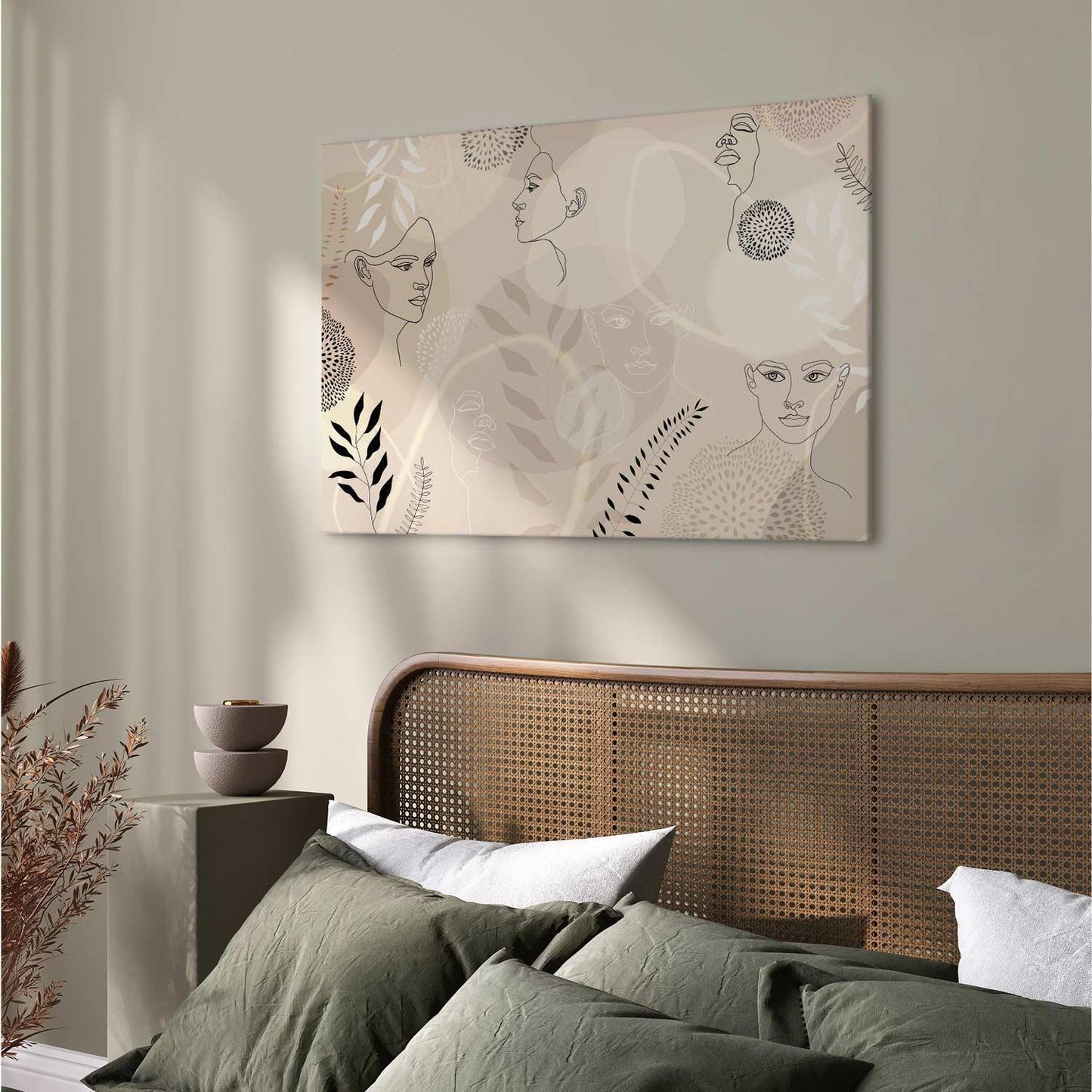 Leinwandbild - Feminine line art