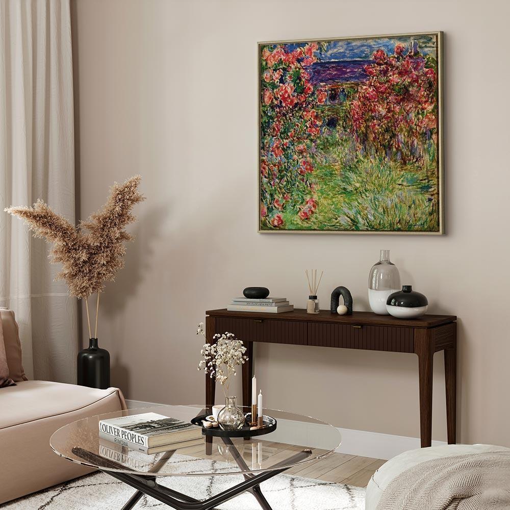 Leinwandbild - Claude Monet – La maison dans les roses
