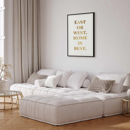 Poster - Gold Home Is Best Artgeist