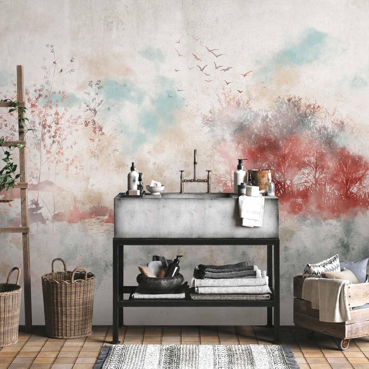 Fototapete - Autumn Lake