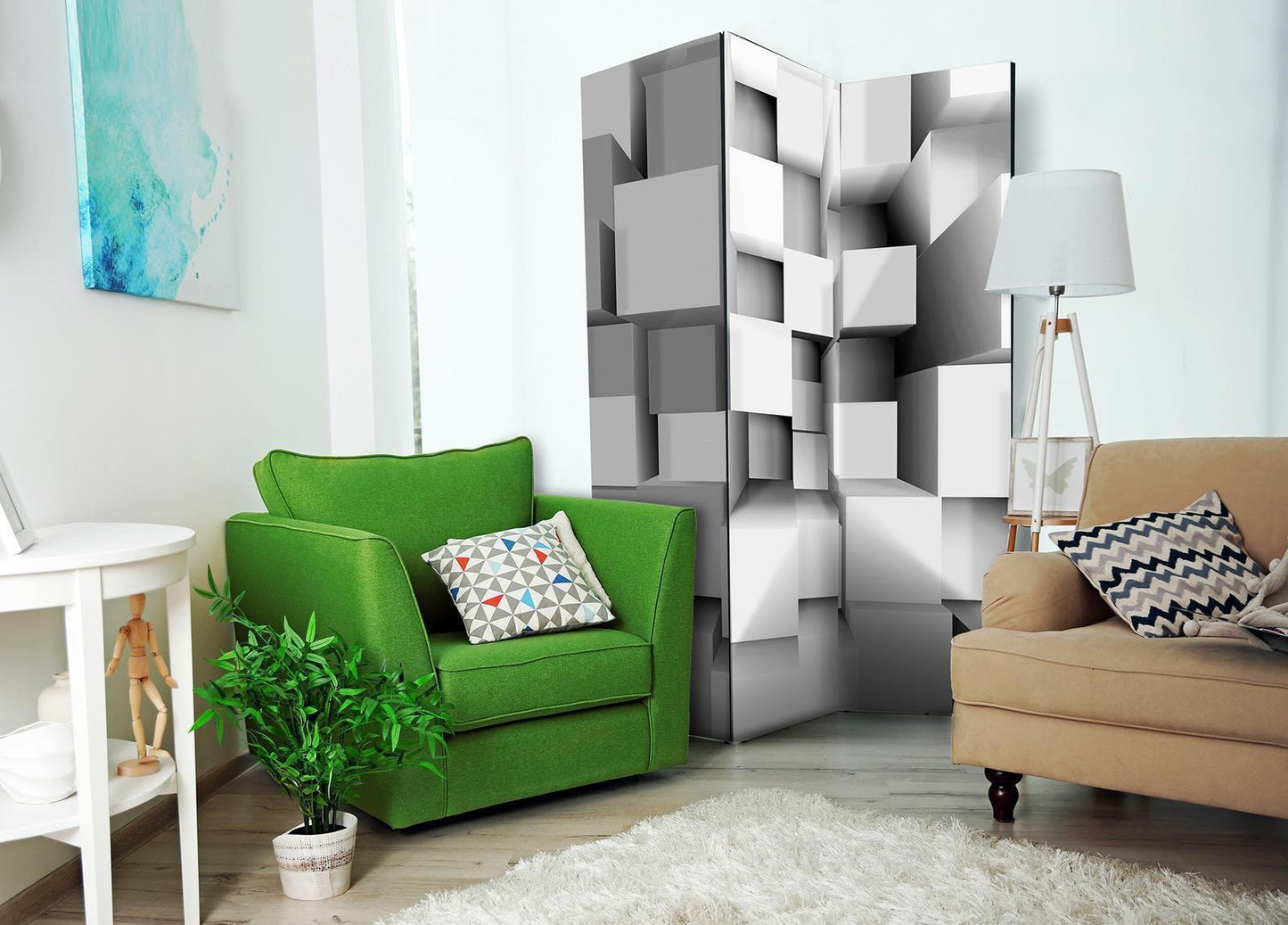 Paravent - Geometric Puzzle Artgeist