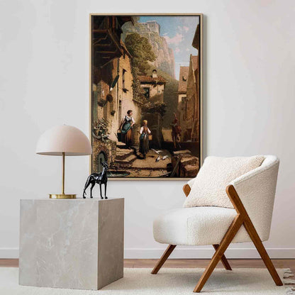 Leinwandbild - Carl Spitzweg – Im Dachstübchen