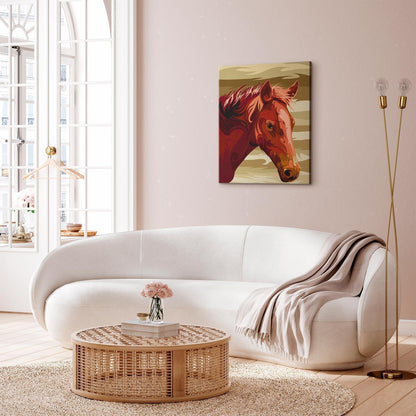 Malen nach Zahlen - Brown Horse