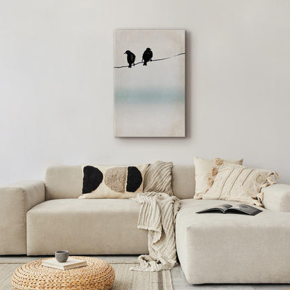 Leinwandbild - Frozen Sparrows (1 Part) Vertical