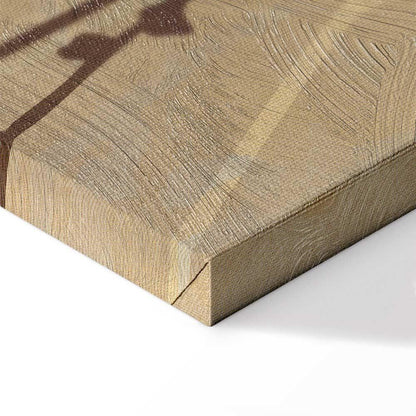 Leinwandbild - Tiny Bird - Colorful Grasses in Golden Shades of Sunset