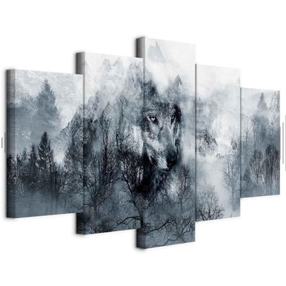 Leinwandbild - Mountain Predator (5 Parts) Wide