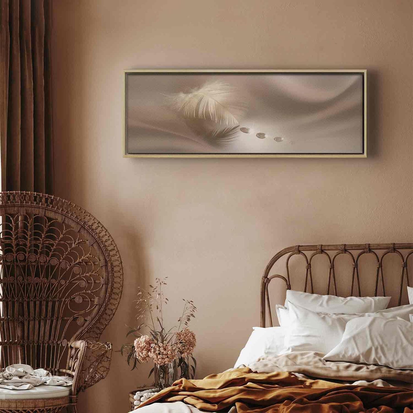 Leinwandbild - Delicate Feather Artgeist