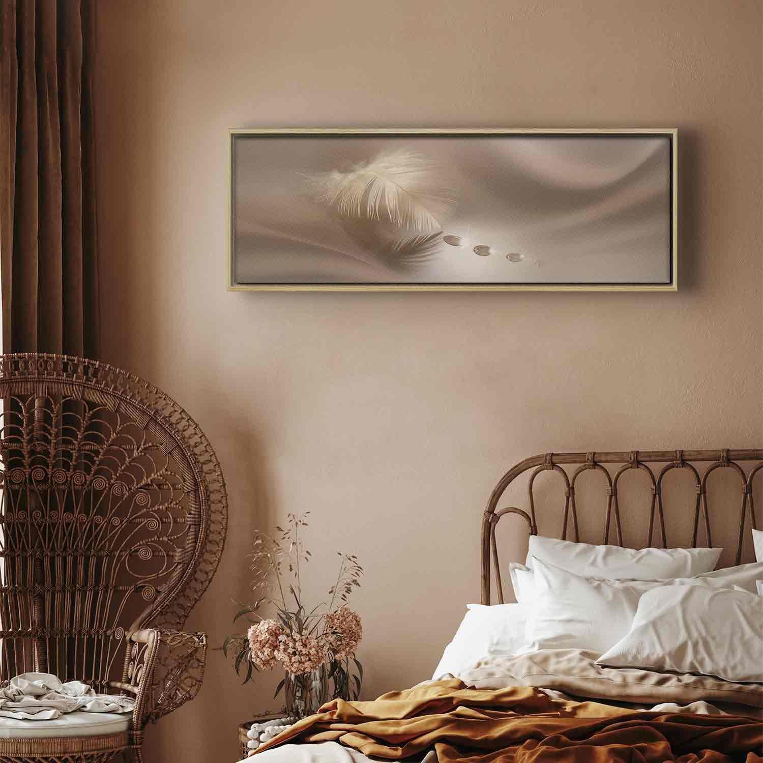 Leinwandbild - Delicate Feather Artgeist