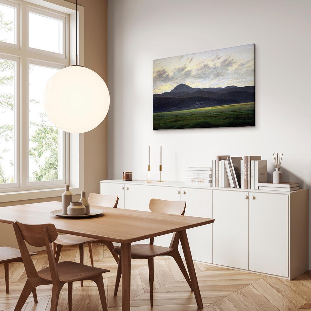 Leinwandbild - Caspar David Friedrich – Mountain Landscape in Bohemia