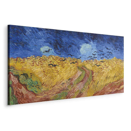 Leinwandbild - Wheatfield With Crows Artgeist