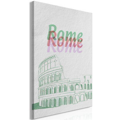 Leinwandbild - Rome in Watercolours (1 Part) Vertical Artgeist