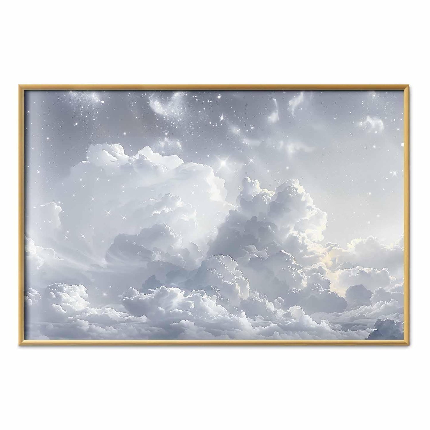 Poster - Astral Calm: Stars Scattered Over Delicate Clouds