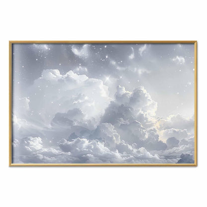 Poster - Astral Calm: Stars Scattered Over Delicate Clouds