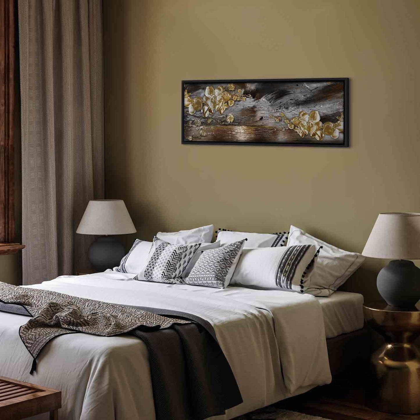 Leinwandbild - Golden Garden (1 Part) Narrow