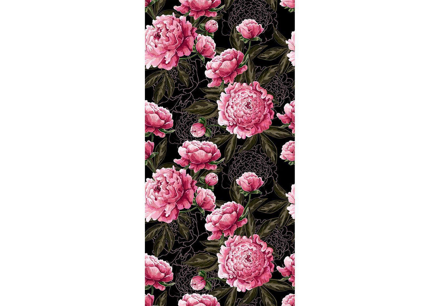 Blumentapete mit üppigen Blumen


