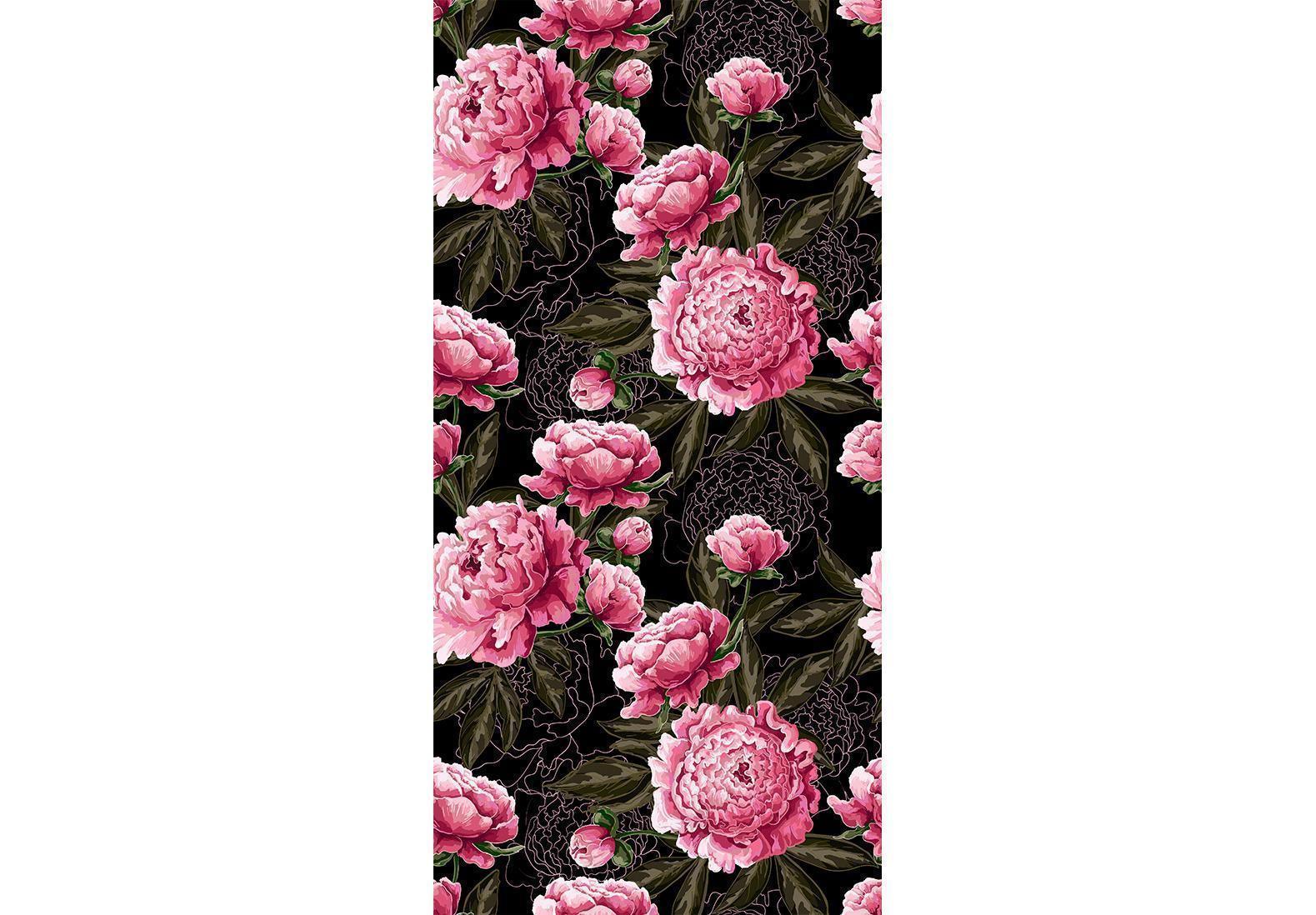 Blumentapete mit üppigen Blumen

