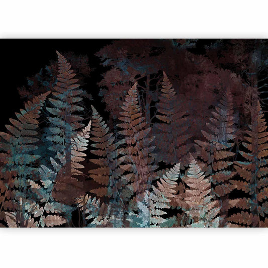 Fototapete - Ferns in the Woods - Third Variant