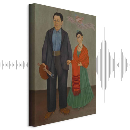 Leinwandbild - Frida Kahlo – Frida and Diego Rivera