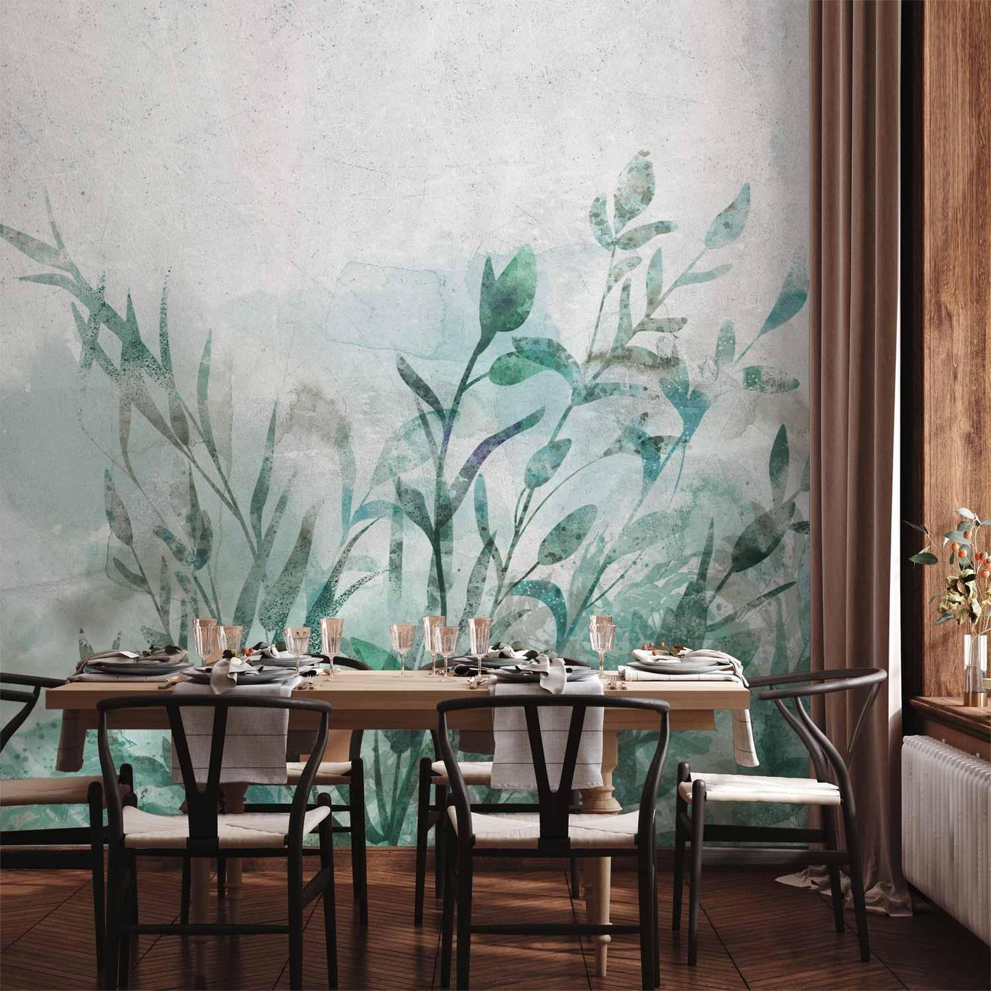 Fototapete Natur in Aquarell – Sanfte Farben für entspannte Räume