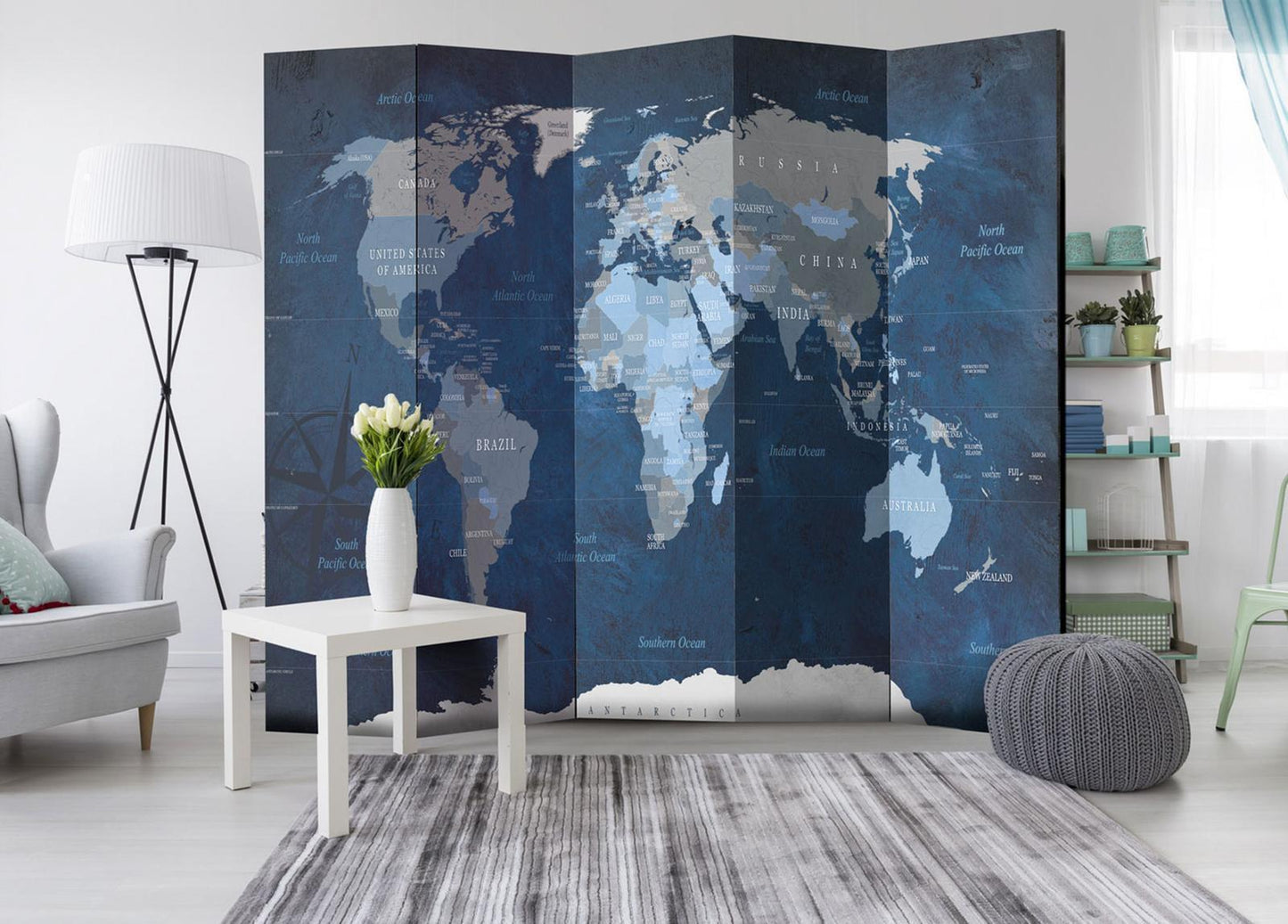 Paravent - Dark Blue World Artgeist