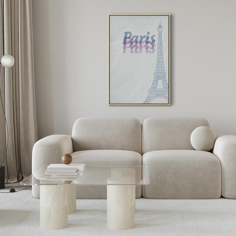 Leinwandbild - Paris in Watercolours (1 Part) Vertical