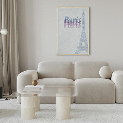 Leinwandbild - Paris in Watercolours (1 Part) Vertical