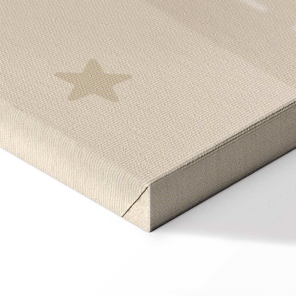 Leinwandbild - Race - Colorful Cars on a Road on a Beige Background with Inscriptions