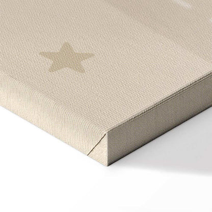 Leinwandbild - Race - Colorful Cars on a Road on a Beige Background with Inscriptions