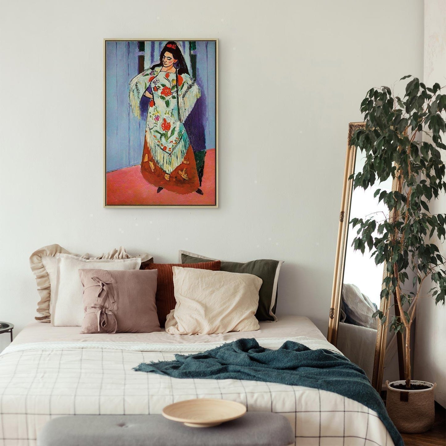 Leinwandbild - Henri Matisse – Madame Matisse with Manila Shawl