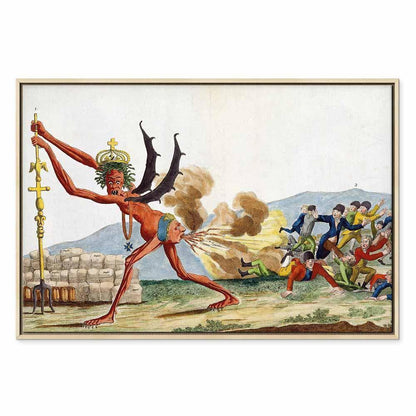 Leinwandbild - Jacques-Louis David – Caricature of the English Government