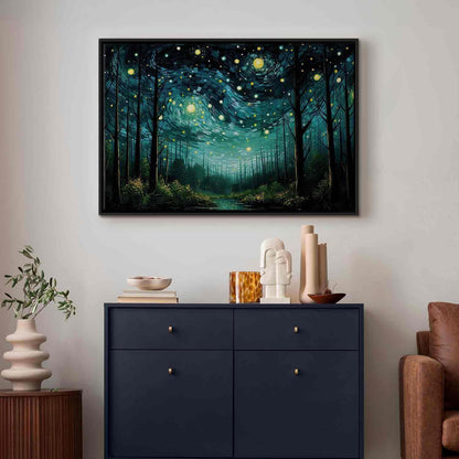 Leinwandbild - Starry night - a contemporary version of Van Gogh's night sky