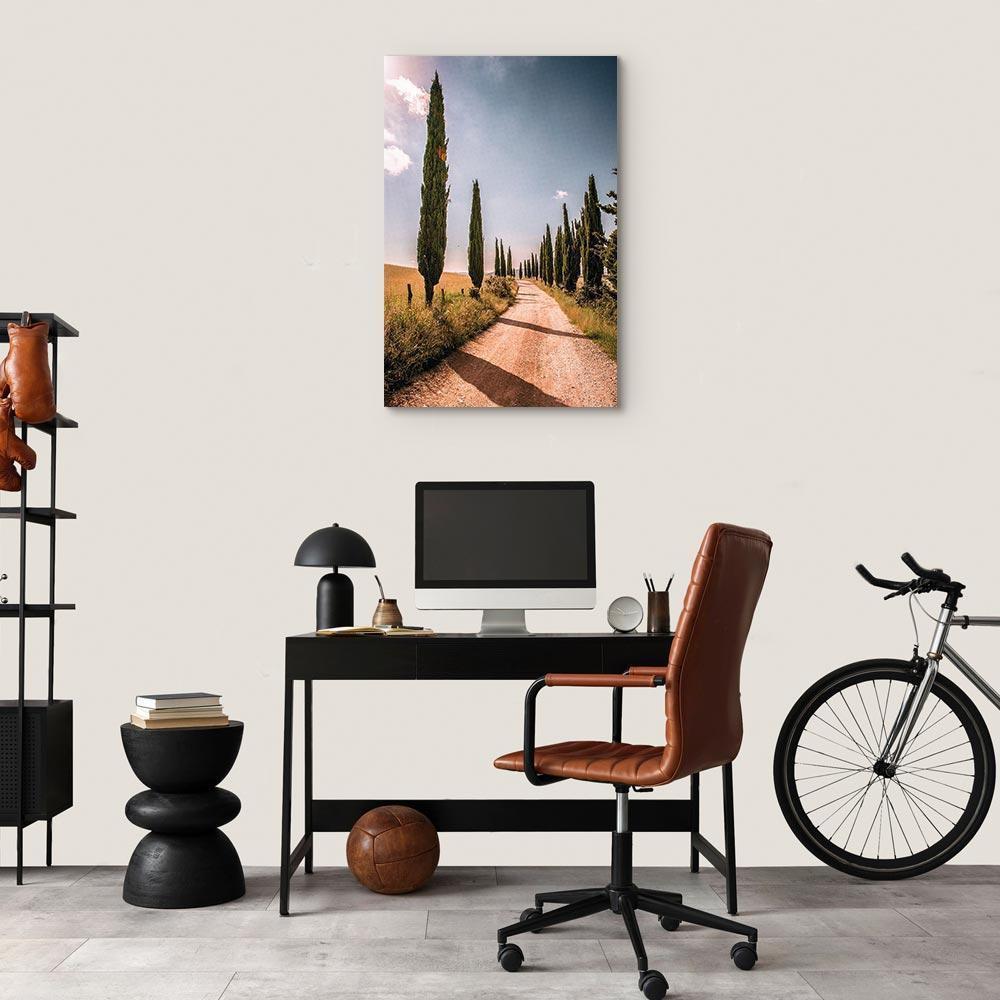 Leinwandbild - Italian cypresses (1 Part) Vertical