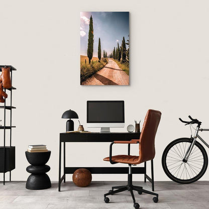 Leinwandbild - Italian cypresses (1 Part) Vertical