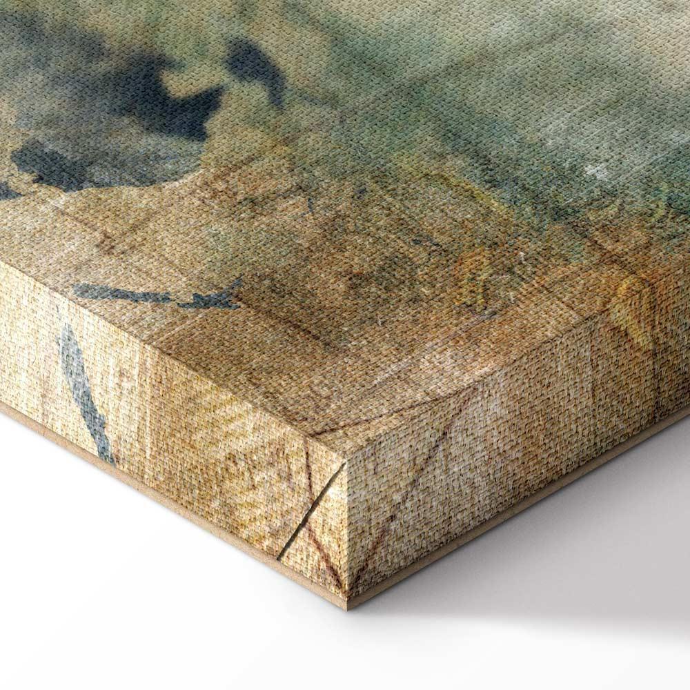 Leinwandbild - Retro Map (5 Parts) Narrow