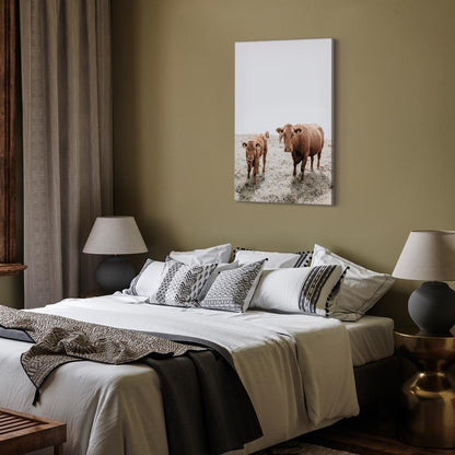 Leinwandbild - Mother and Calf (1 Part) Vertical