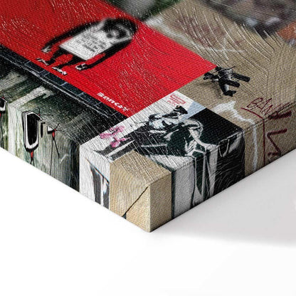 Leinwandbild - Art of Collage: Banksy IV
